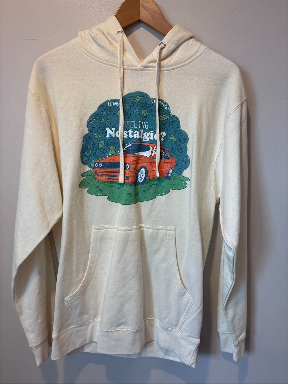 Cream "Feeling Nostalgic" Graphic Hoodie Sweatshirt - Men's